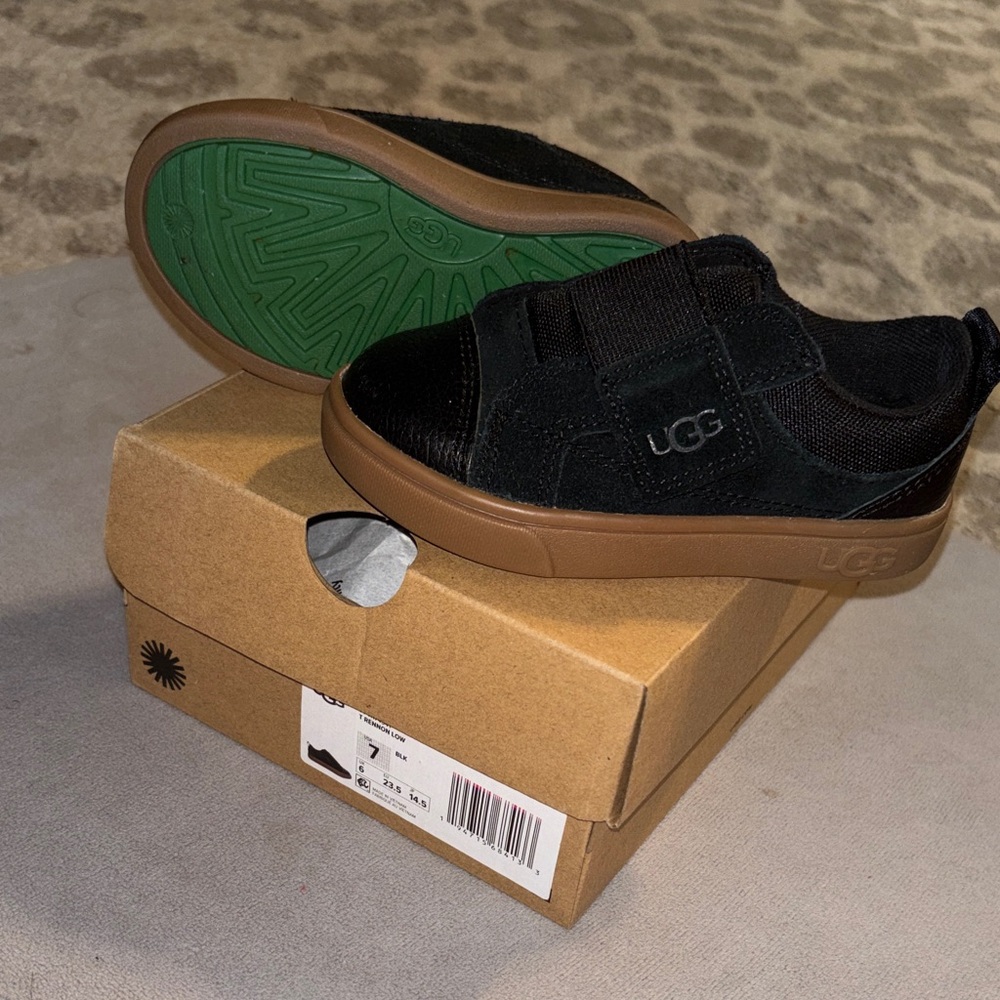 UGG Kids Black and Tan Sneakers